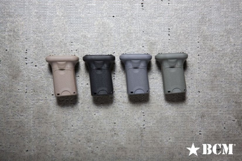 Přední rukojeť BCM GUNFIGHTER Vertical Grip - KeyMod - s úložným prostorem - šedá