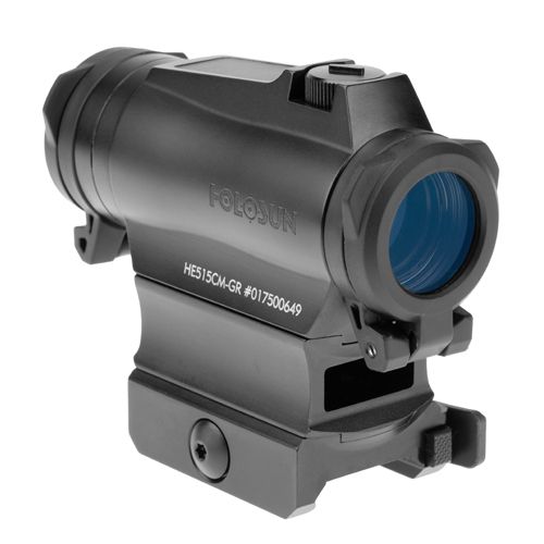Holosun HE515CM Elite micro collimator with solar panel - green 2 MOA dot + 65 MOA circle