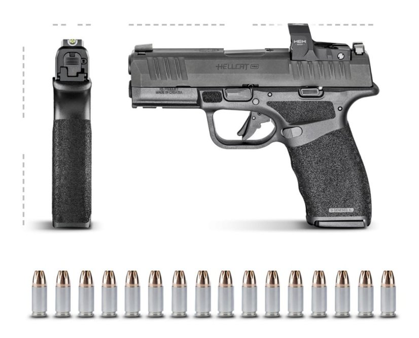 Springfield Armory pistole samonabíjecí Hellcat PRO OSP - černá, 9x19, 3,7"