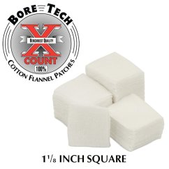 BoreTech Bavlněné čtvercové vytěráky X-Count .22 středový zápal (250ks)