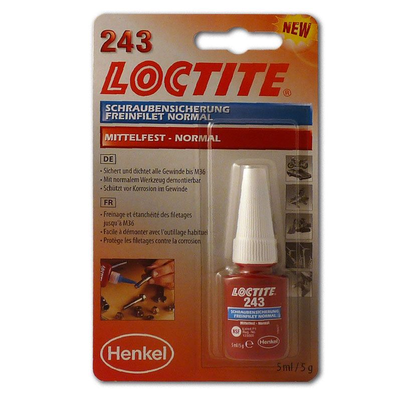 Loctite 243 Threadlocker and Sealant - 5 ml