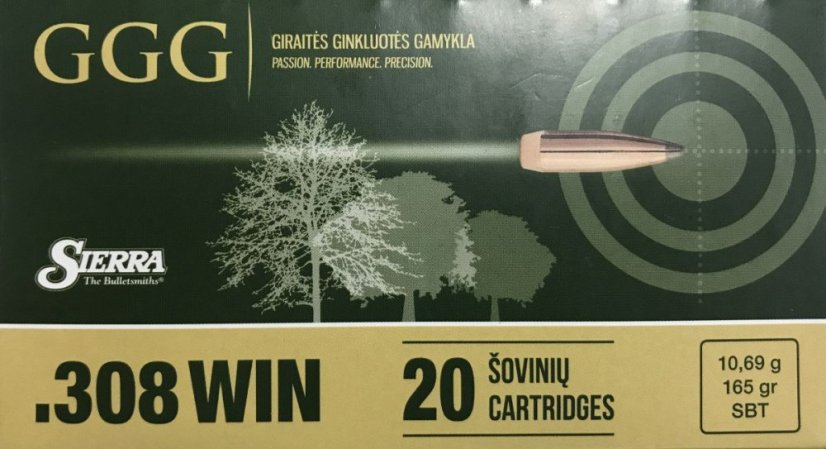 GGG náboj .308 WIN - SBT 165grn GGG