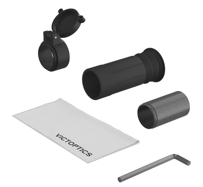 VictOptics rifle scope for SVD - 4x24 FFP, including mount