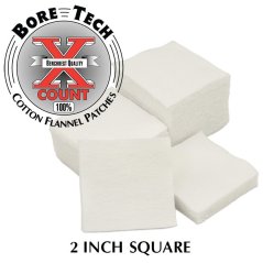 BoreTech Bavlněné čtvercové vytěráky X-Count .308 - .45 (100 ks)