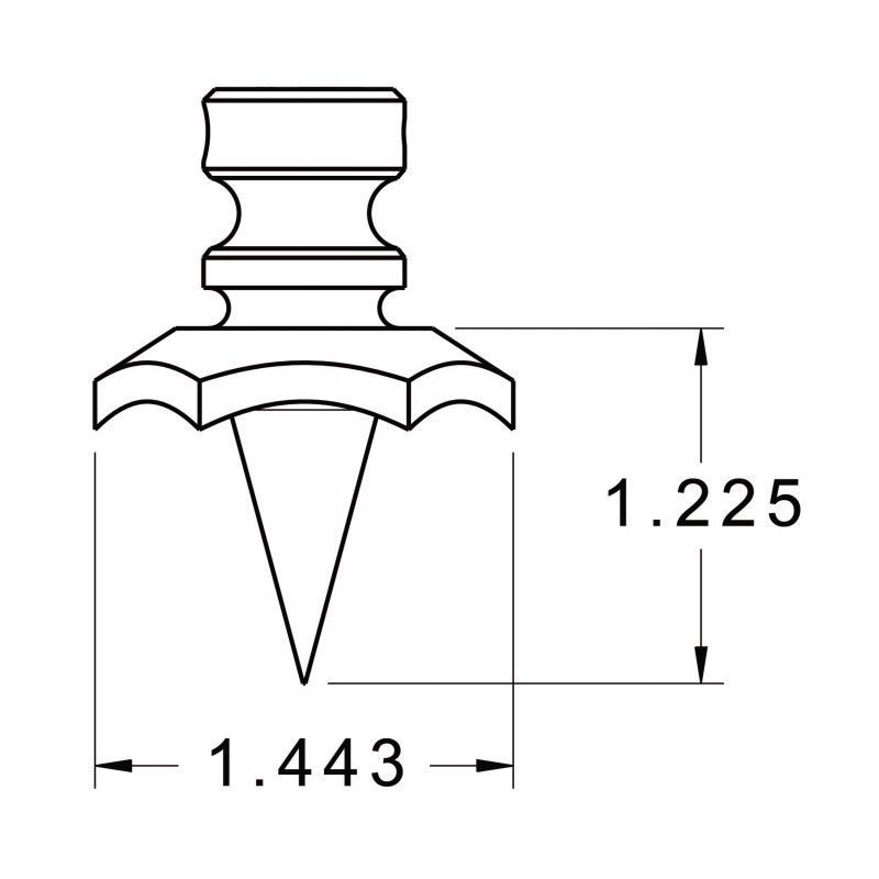 Atlas Bipods koncovky bodce pro bipody Atlas 5-H, Super CAL (BT35, BT72) - 2 ks