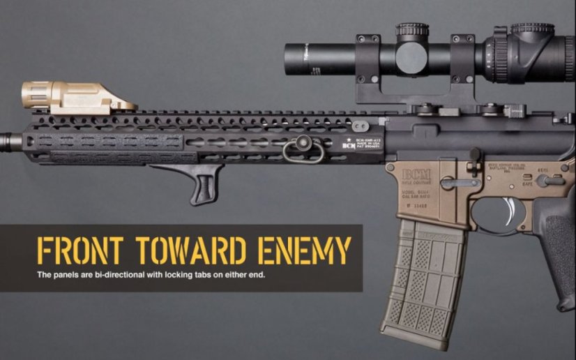Krytky KeyMod lišty BCM, 5.5" - FDE, 5 ks