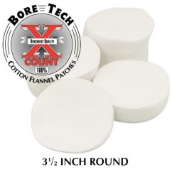 BoreTech Bavlněné kulaté vytěráky X-Count pro brokovnice 20GA - 10GA (500ks)