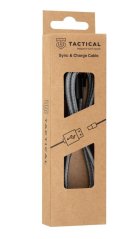 Tactical nabíjecí kabel Fast Rope s kevlarovým vláknem - USB-A/USB-C, 2m, šedý