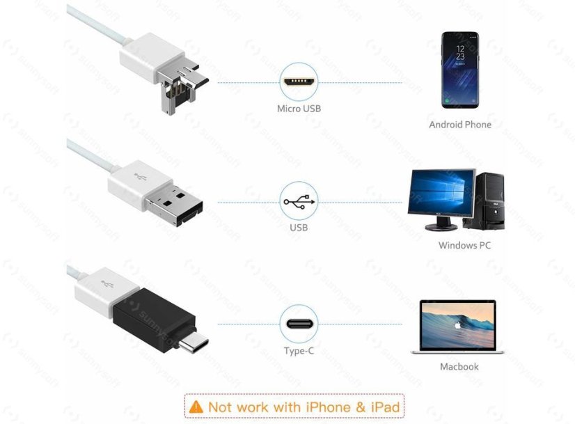 Borescope - USB kamera (endoskop) Teslong pro kontrolu hlavně pistole od kalibru .20"