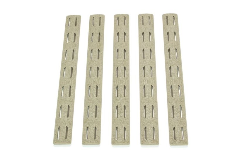 Krytky KeyMod lišty BCM, 5.5" - FDE, 5 ks