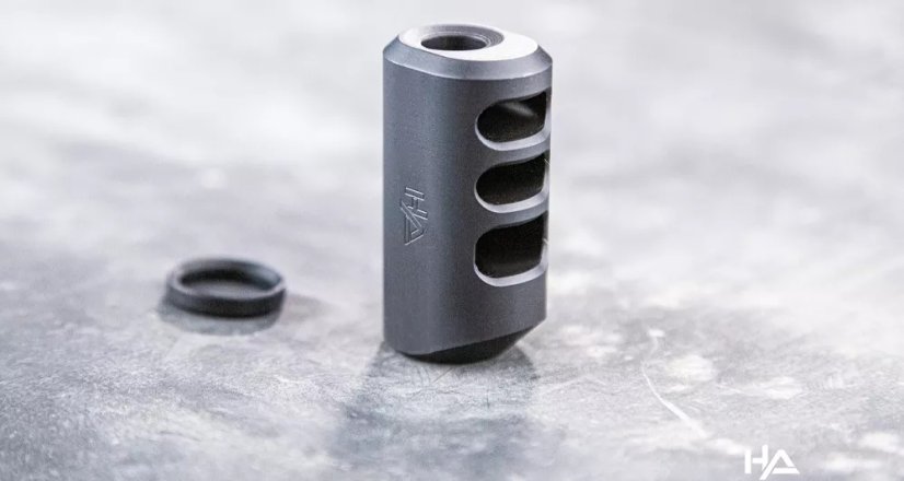 Hera Arms PCC pistolový kompenzátor - 9 mm, 5/8 x 24, ocelový
