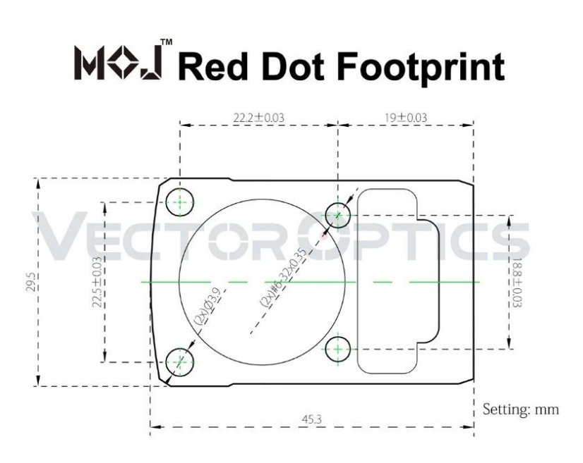 Vector Optics kolimátor Frenzy-X 1x22x26 MOS Red Dot - zlatý
