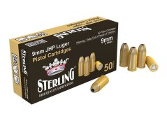 Náboj s řízenou deformací Sterling 9 mm Luger JHP 124 gr