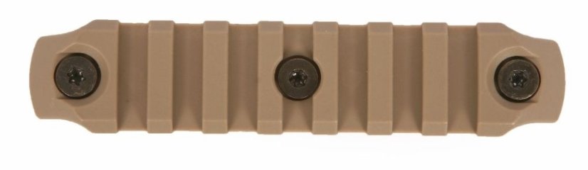 Picatinny lišta nylonová BCM GUNFIGHTER na KeyMod 4" - FDE