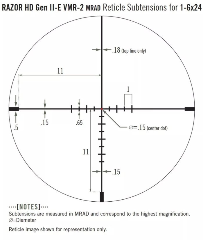 Vortex Razor HD Gen II-E 1-6x24 VMR-2 MRAD