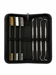Čisticí sada na zbraně – 3 kartáčky, 4 háčky