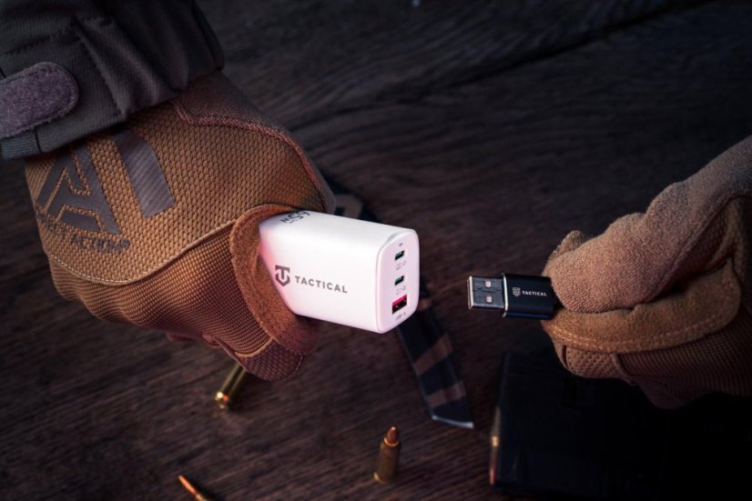 Tactical nabíjecí zdroj FlashBang GaN 65W - bílý