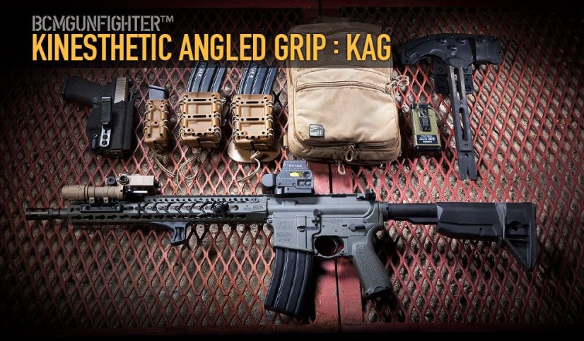 Přední rukojeť BCM GUNFIGHTER Kinesthetic Angled Grip - Picatinny - zelená