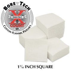 BoreTech Cotton Square Patches X-Count .284 / 7 mm / .308 (250 pcs)