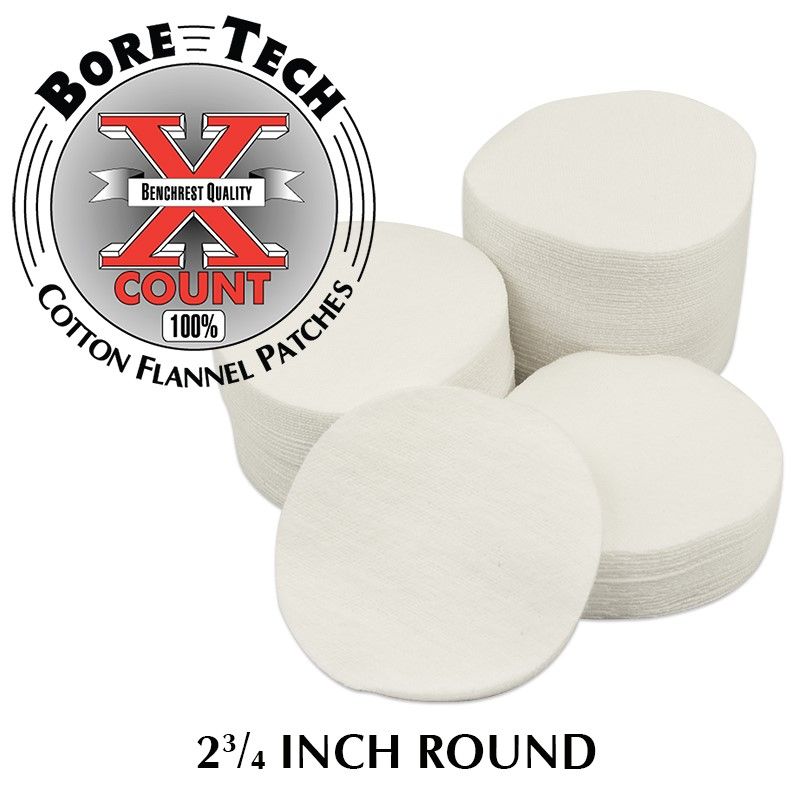 BoreTech Bavlněné kulaté vytěráky X-Count .50 / .410 GA / 28 GA (250 ks)