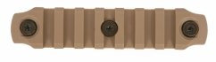 Picatinny lišta nylonová BCM GUNFIGHTER na KeyMod 4" - FDE